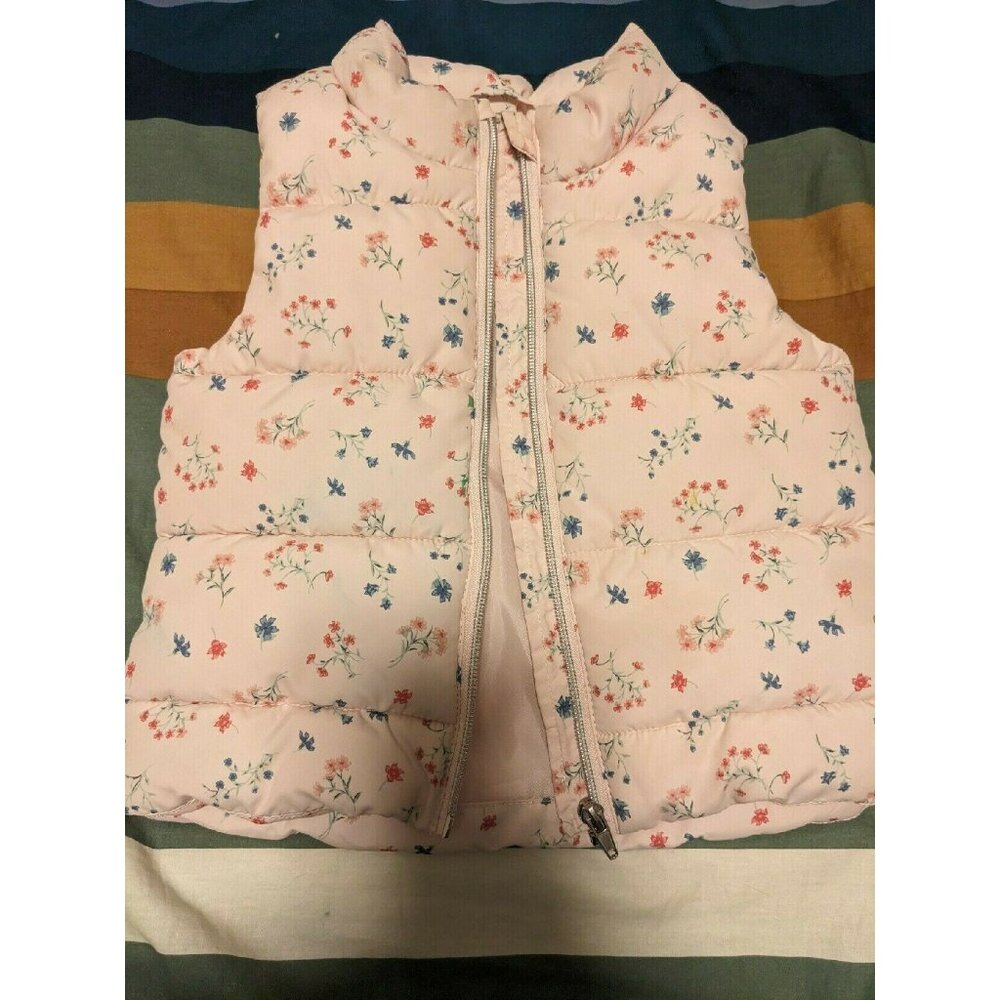 Flowered Puffer Vest
